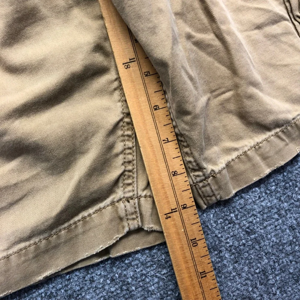 American Eagle Mens Cargo Shorts Khaki Tan Cotton Twill Size 32 Casual Rugged